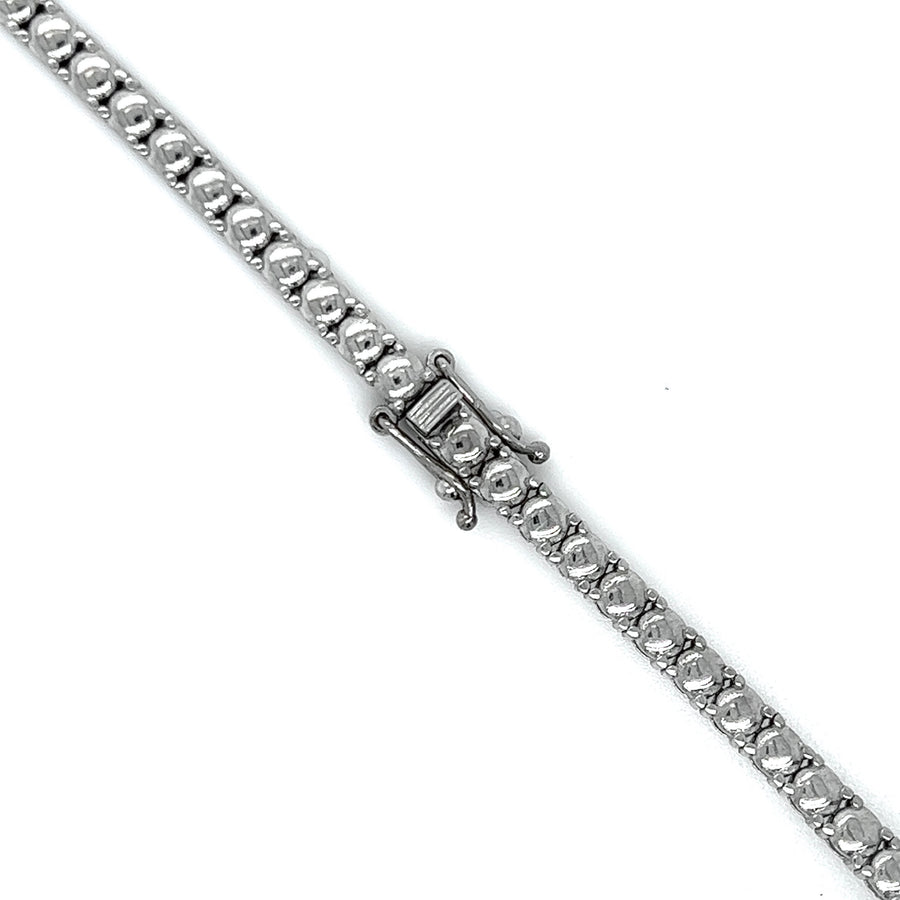 Diamond Tennis Necklace half diamonds 7.20Ct